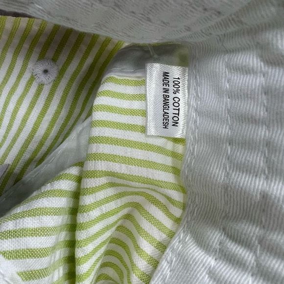 NWT The Masters Golf Tournament Augusta Hat Ladies Green White Seersucker RARE! - Picture 10 of 13